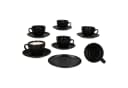 MamboCat Kaffeetassen 6er Set Panther Schwarz mit Untertassen Bild 2