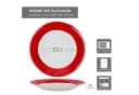 MamboCat Frühstücksteller 6er Set Rot Porzellan Bild 5