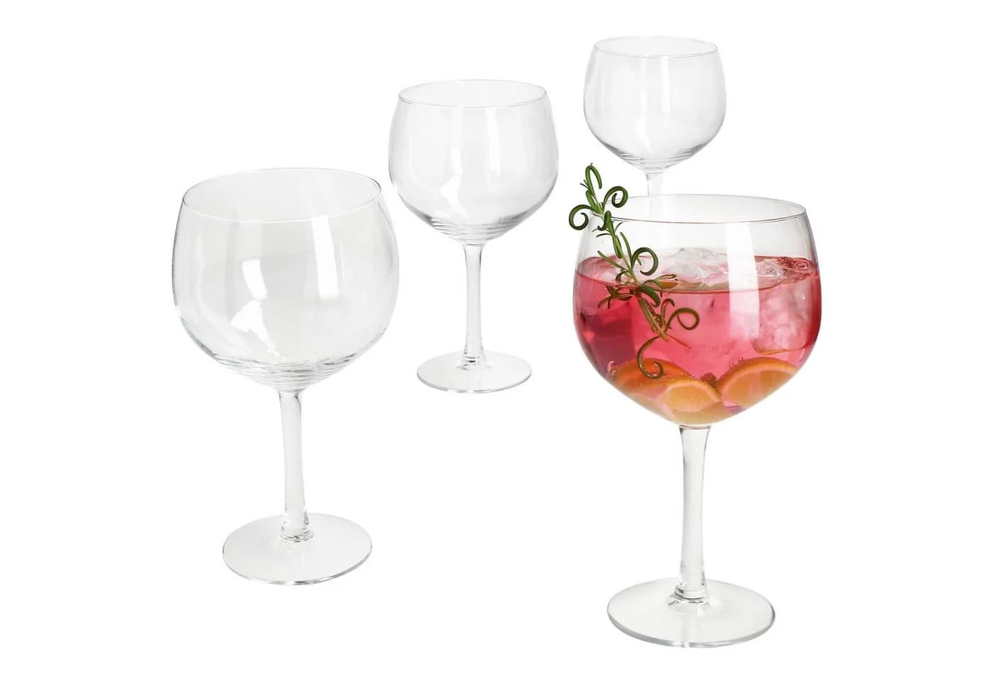 MamboCat 4x Longdrinkglas 400ml Klar Glas Stiel - Bild 2
