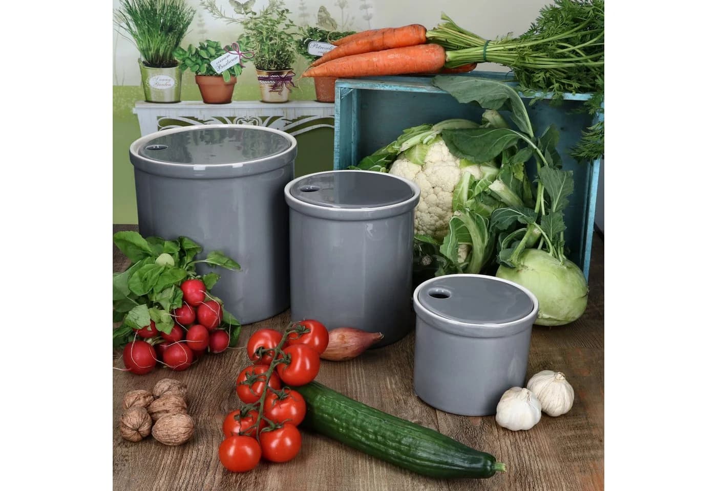 MamboCat Oskar Vorratsglas 3er Set Grau Ton - Bild 3