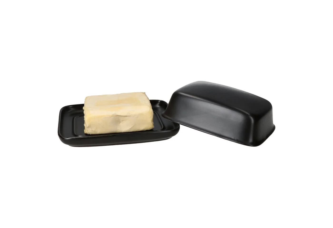 MamboCat Butterdose Runa Schwarz Steingut mit Deckel - Bild 2