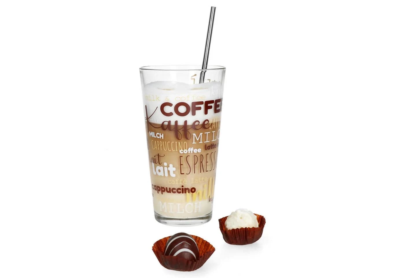 MamboCat Latte-Macchiato-Glas 6er Set mit Schrift-Dekor - Bild 5