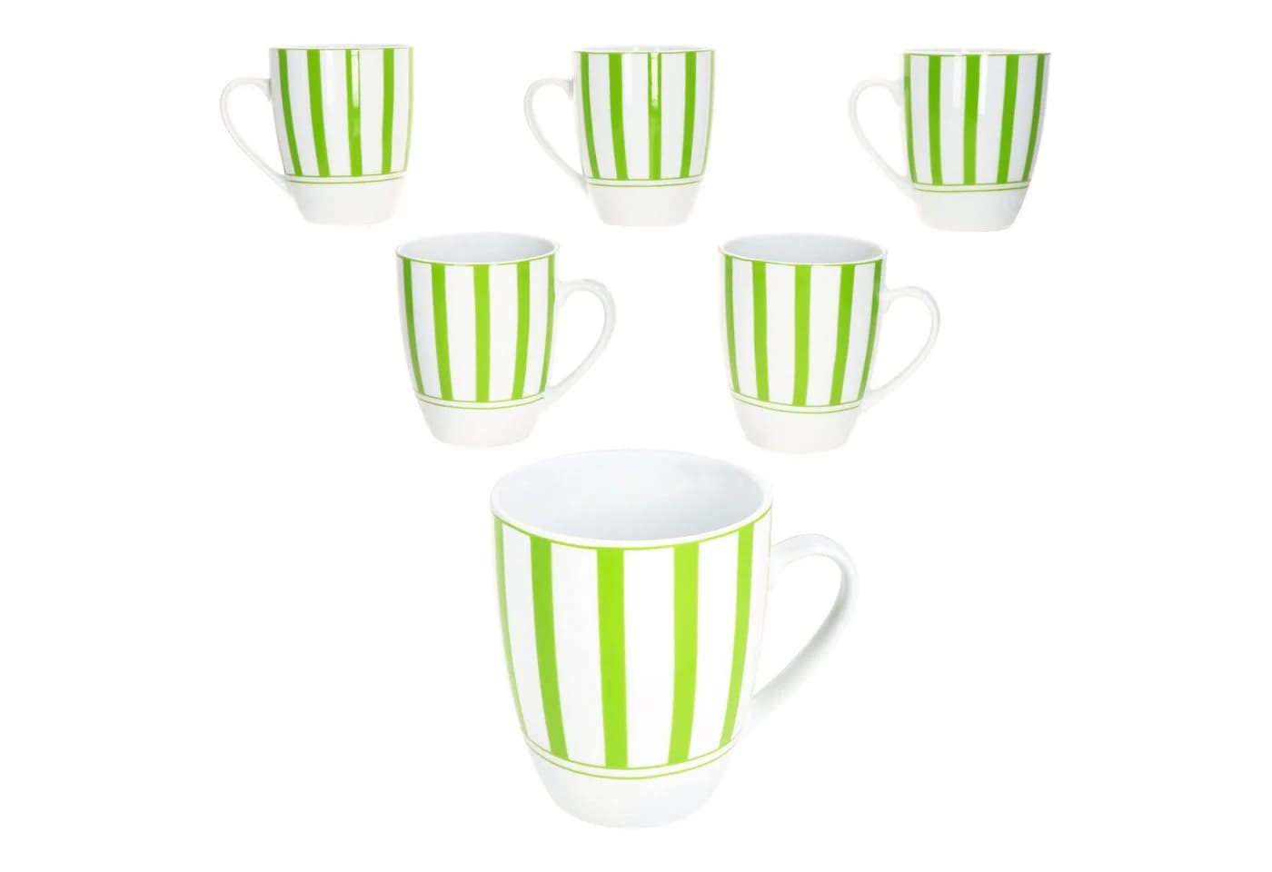 MamboCat Becher Split grün 6er Set Kaffeebecher 300ml Porzellan-Tasse - Bild 2