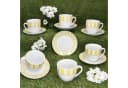 MamboCat Kaffeetassen-Set Split gelb 12-teilig mit Untertassen Bild 1