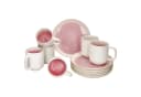 MamboCat Frühstücks-Geschirrset 12tlg Reactive Glaze Paris Pink Steingut Bild 1
