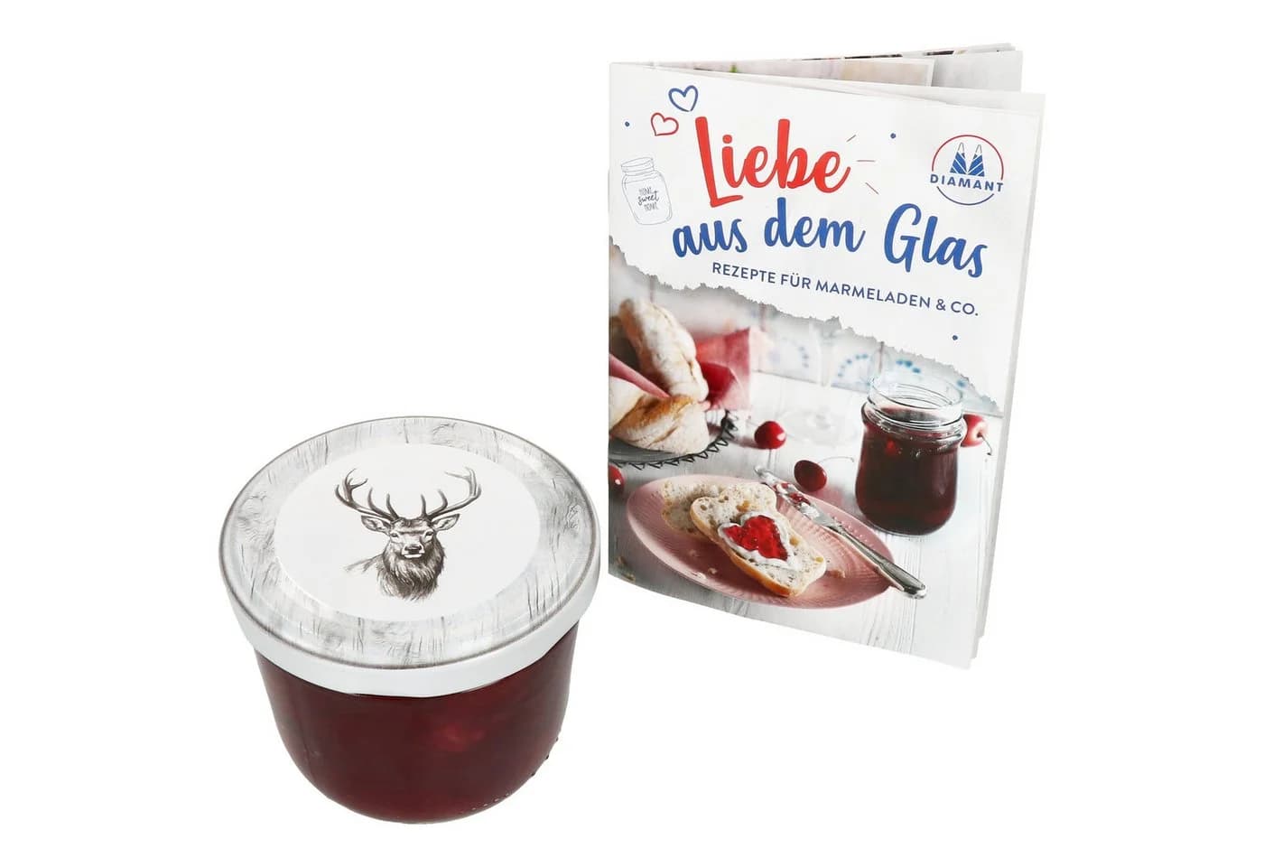 MamboCat Einmachglas 40er Set 230ml mit Twist-Off-Deckel Hirsch-Design - Bild 3