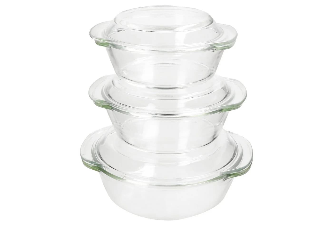 MamboCat Auflaufform 3tlg Set Brat- & Backform Glas