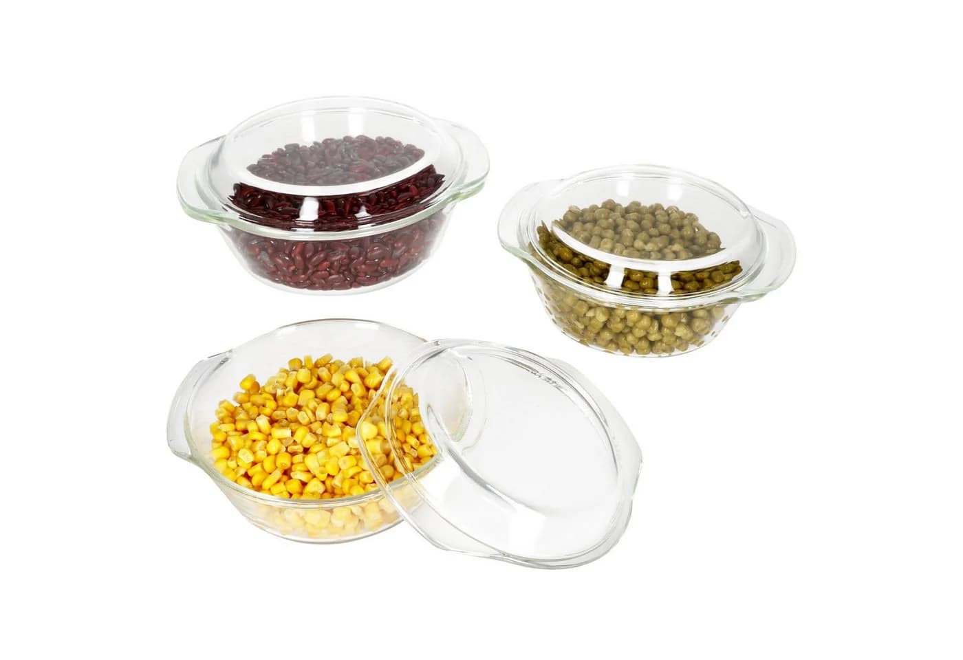 MamboCat Auflaufform 3tlg Set Brat- & Backform Glas - Bild 2
