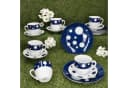 MamboCat Kaffeeservice 18tlg Pula blau Porzellan 6 Pers. Tassen Teller Punkte Bild 1