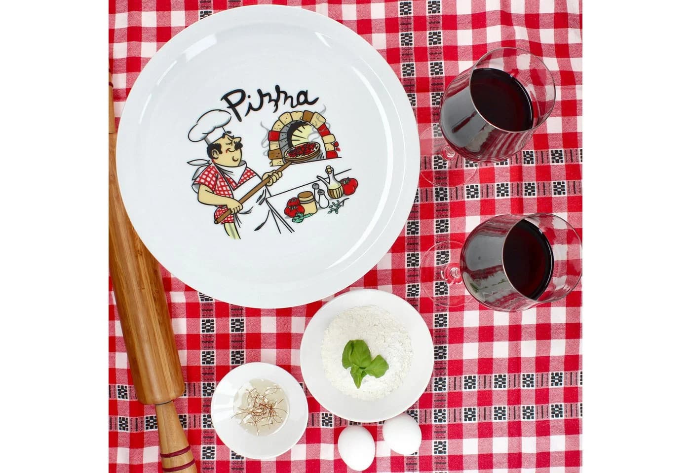 MamboCat Pizzateller 2er Set Mario XXL Bunt