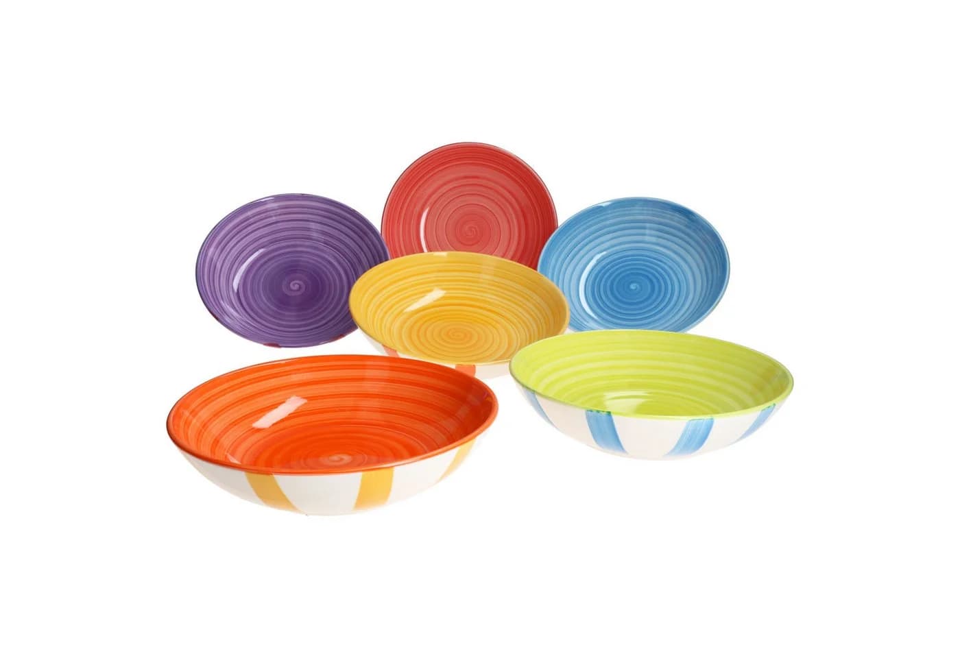 MamboCat Suppenteller Summer Stripes 6er Set bunt Steingut - Bild 2