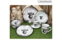 MamboCat Toro Tafelservice 12tlg. Rosa Porzellan mit Rinderkopf-Motiv Bild 5