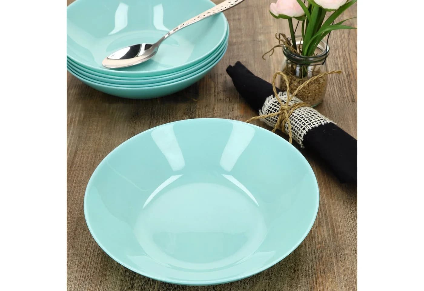 MamboCat Suppenteller 6x Mint Glas Teller tief Salat - Bild 3