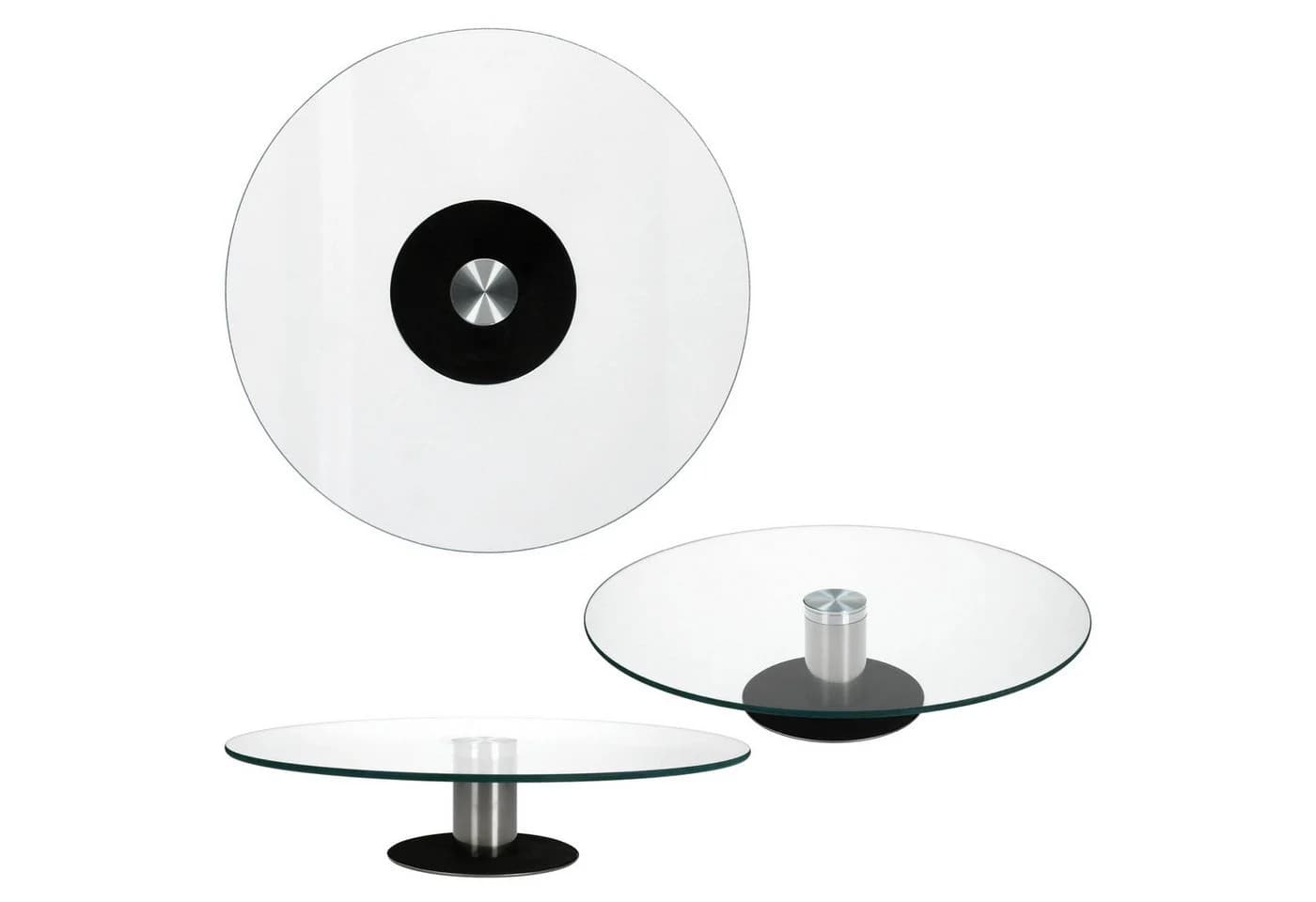 MamboCat Tortenplatte auf Fuß Glas Metall drehbar Ø30cm - Bild 4