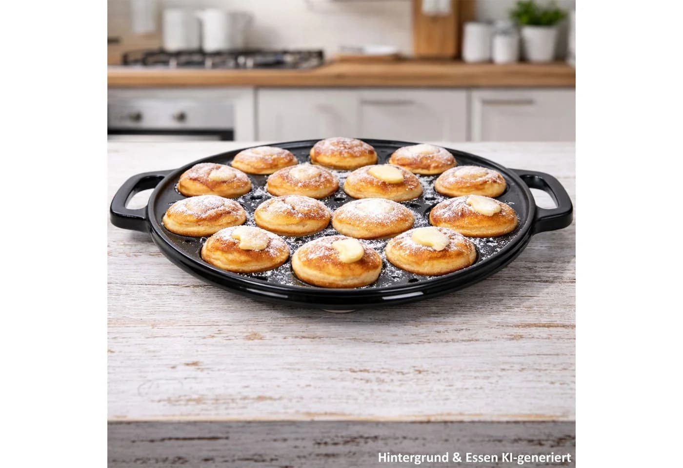 MamboCat Poffertjes Pfanne Gusseisen Ø24cm 15 Mulden - Bild 4