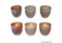 MamboCat Teelichthalter SAMATA 6er Set Glas Beige Braun Grau Bild 2