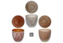 MamboCat Teelichthalter SAMATA 6er Set Glas Beige Braun Grau Bild 4