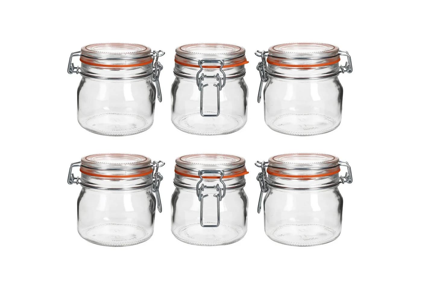 MamboCat Vorratsglas 6er Set Odin 0,5L Bügelverschluss Glas transparent