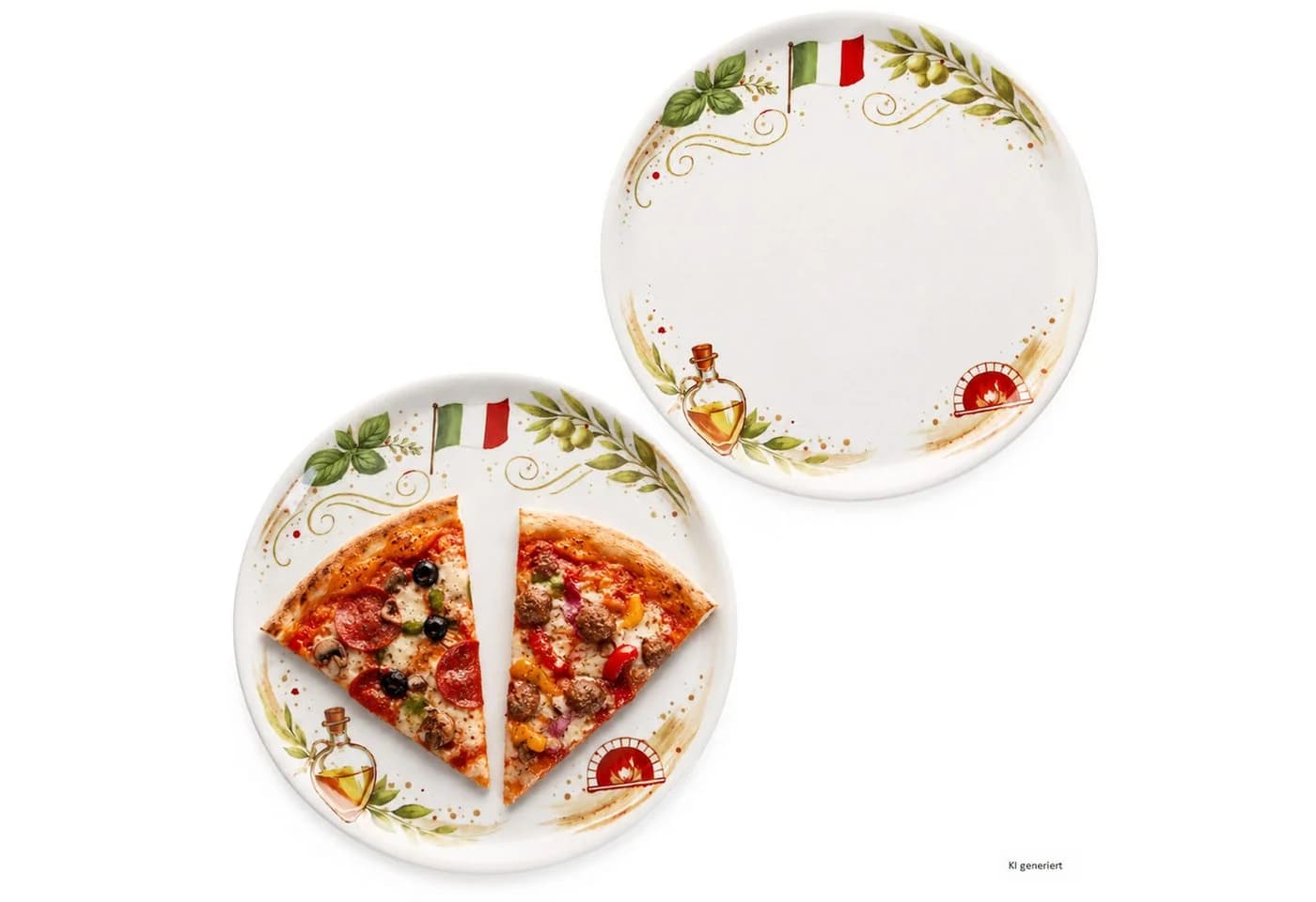 MamboCat Pizzateller Katja 2x Ø31,5cm Italien-Dekor Porzellan - Bild 2