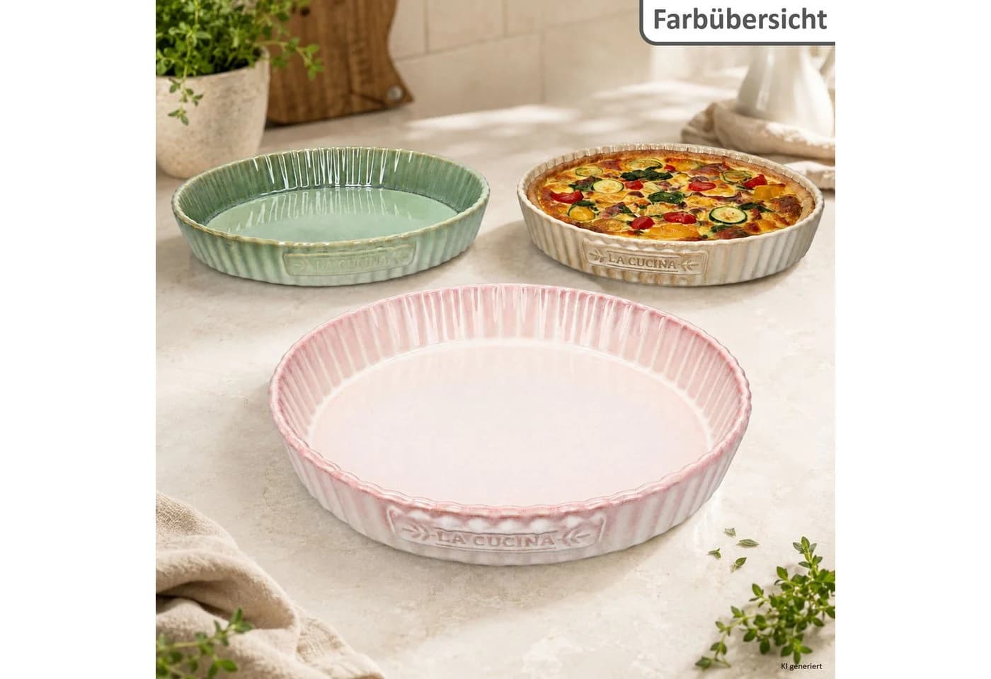 MamboCat Quicheform Bakery Grün Ø26cm Steingut - Bild 5