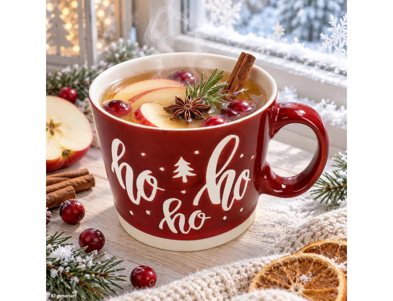 MamboCat Kaffeebecher XL Rot Steingut Weihnachtsmotiv - Bild 4