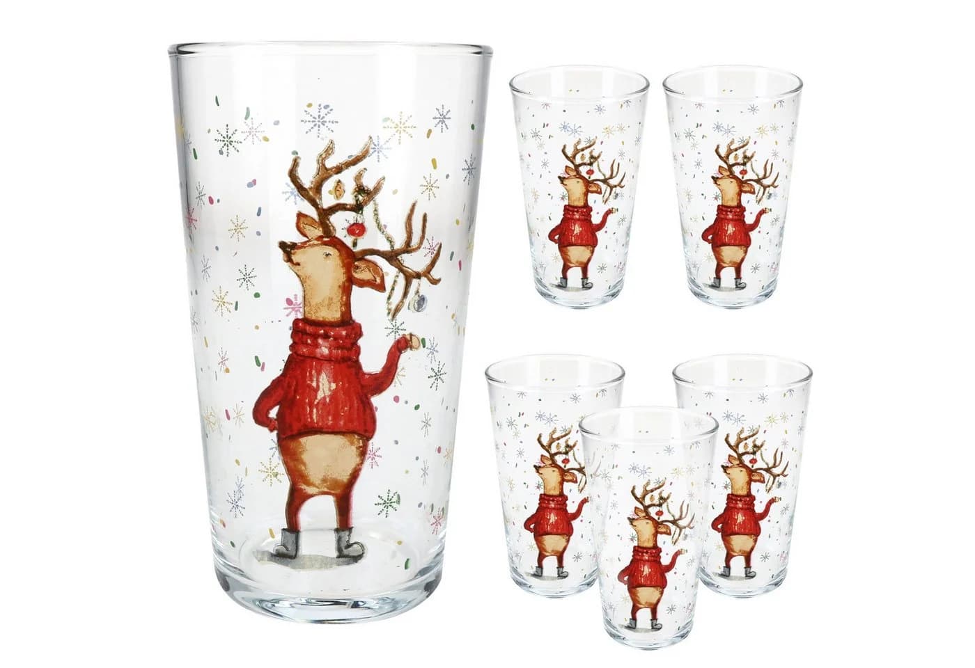 MamboCat Latte Macchiato Glas 6er Set Armin Rentiermotiv Weihnachten - Bild 5