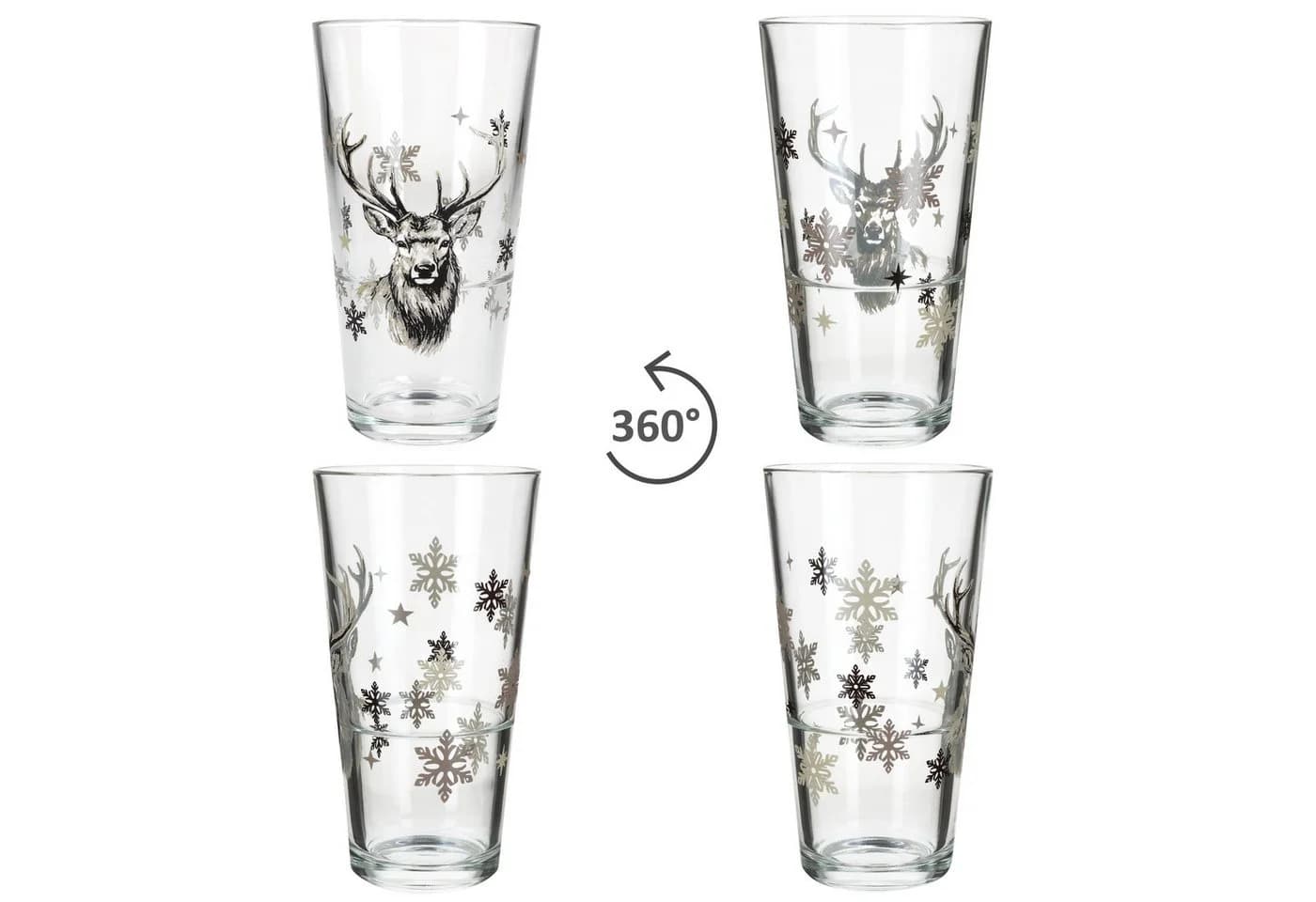 MamboCat Latte-Macchiato-Glas 6er Set Winter Alois Grau/Beige - Bild 5