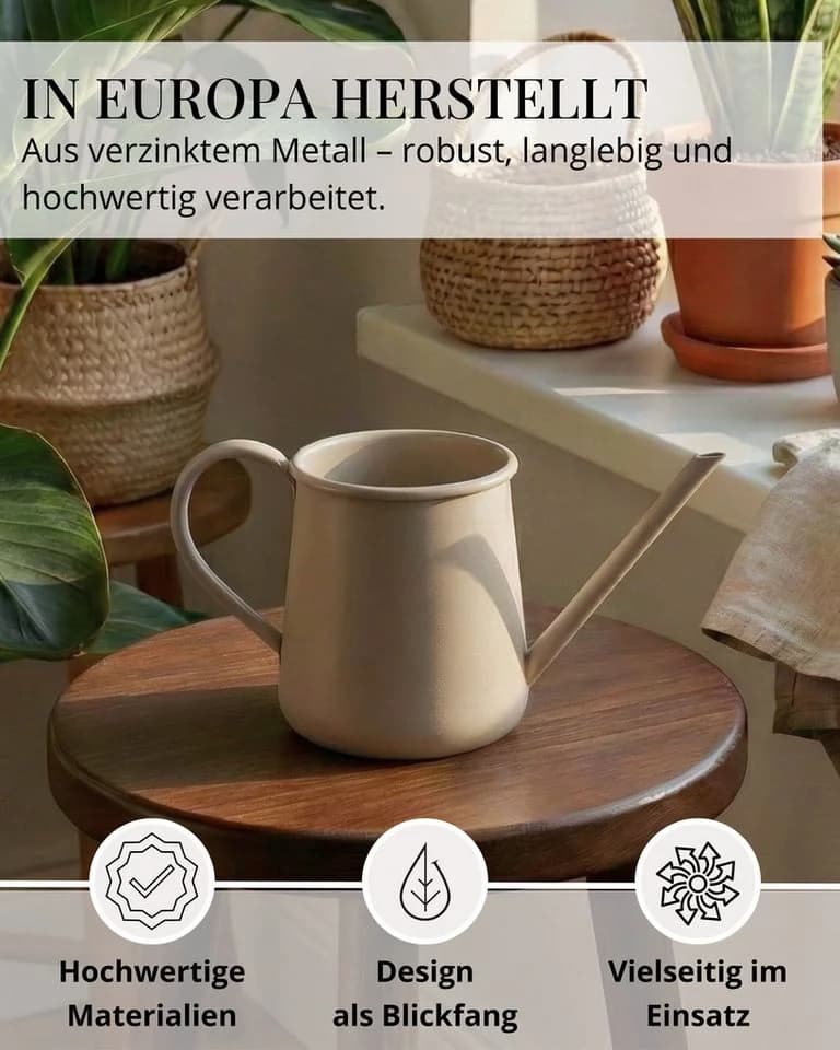 LIVLIG Gießkanne 1 Liter Metall Grün