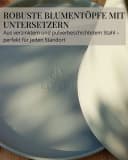 LIVLIG Pflanzkübel 3er-Set mit Untersetzer Metall Grau Bild 1