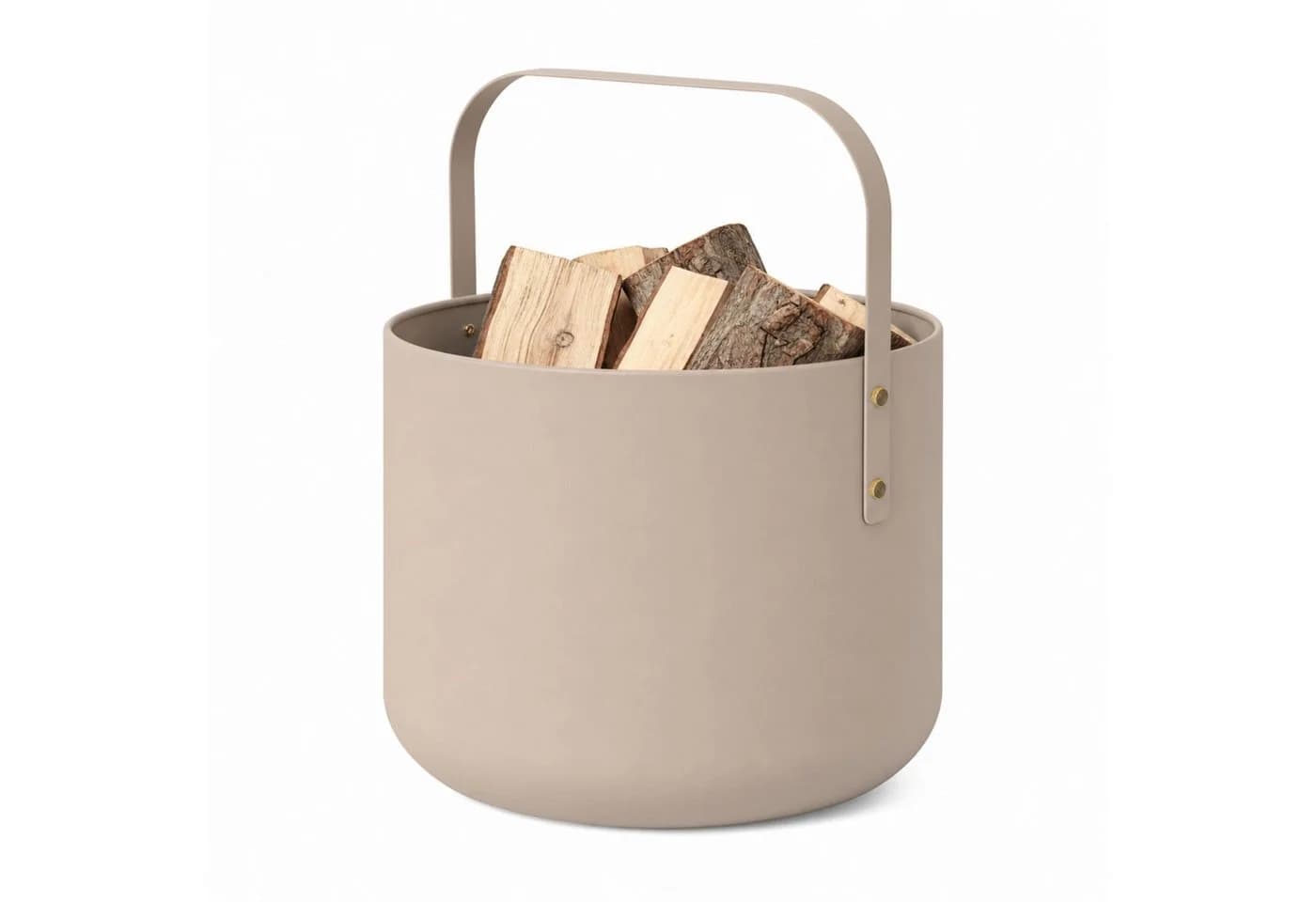 LIVLIG Kaminholzkorb Metall Brennholzkorb Beige - Bild 2