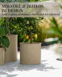 LIVLIG Pflanzkübel 3er-Set mit Untersetzer Ø 25-40 cm Beige Bild 3