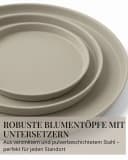 LIVLIG Pflanzkübel 3er-Set mit Untersetzer Ø 25-40 cm Beige Bild 4
