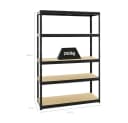 PROREGAL® Schwerlastregal ELEPHANT Schwarz 250kg Traglast Bild 1