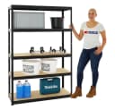 PROREGAL® Schwerlastregal ELEPHANT Schwarz 250kg Traglast Bild 3