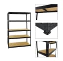 PROREGAL® Schwerlastregal 250kg Schwarz Bild 4