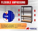 PROREGAL® Schwerlastregal DINO, Schwarz, 180x120x60cm, 600kg Fachlast Bild 4