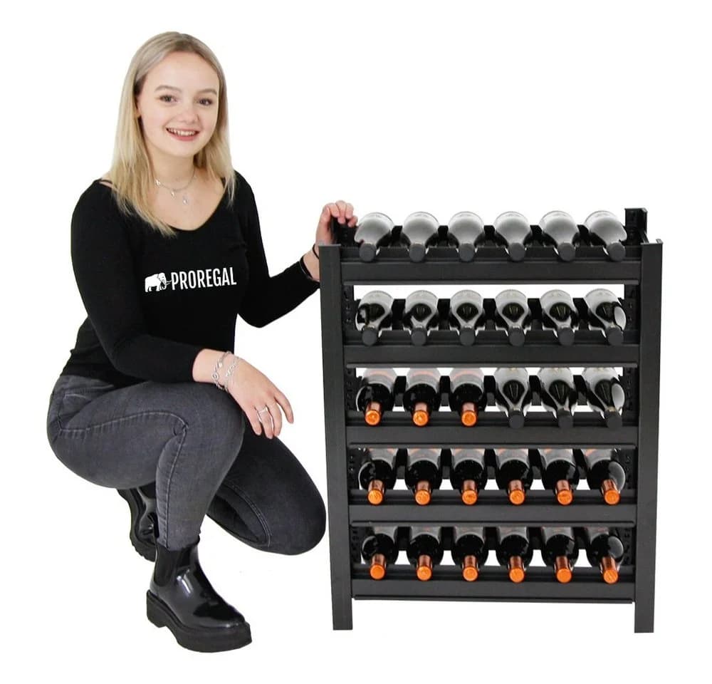 PROREGAL® Weinregal TOSKANA Metall 30 Flaschen - Bild 5