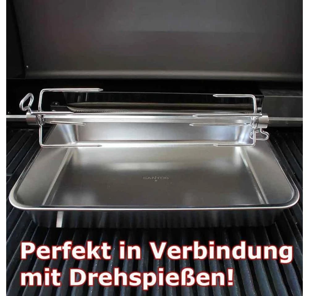 PROREGAL® Grillpfanne Edelstahl Grillschale & Auffangschale groß - Bild 3