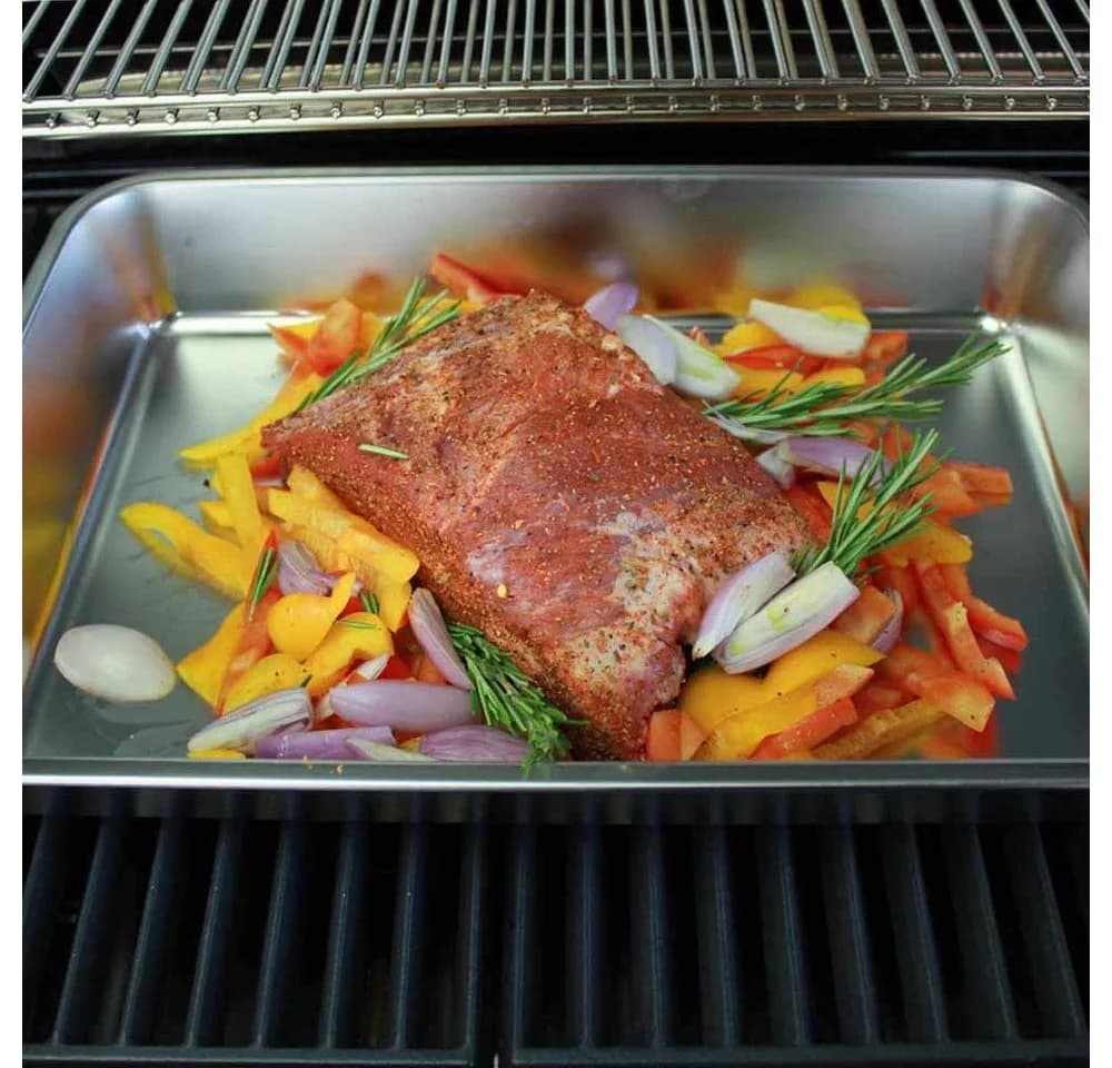 PROREGAL® Grillpfanne Edelstahl Grillschale & Auffangschale groß - Bild 5