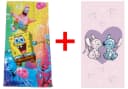 Jerry Fabrics 2er-Set Handtücher SpongeBob & Lilo & Stitch 70x140cm Bunt Bild 2