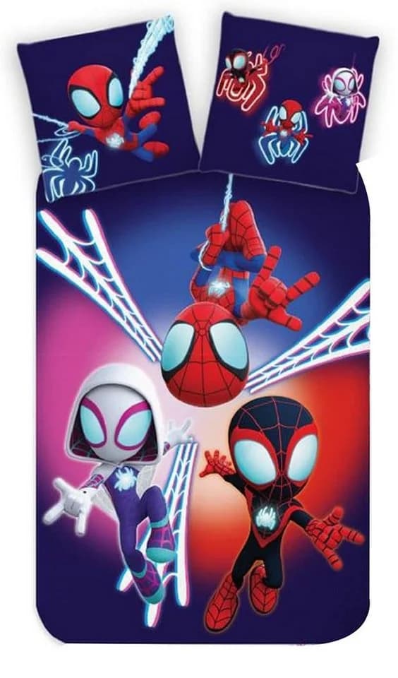 BrandMac Marvel Spidey Amazing Friends Kinderbettwäsche 100x135cm 2er-Set