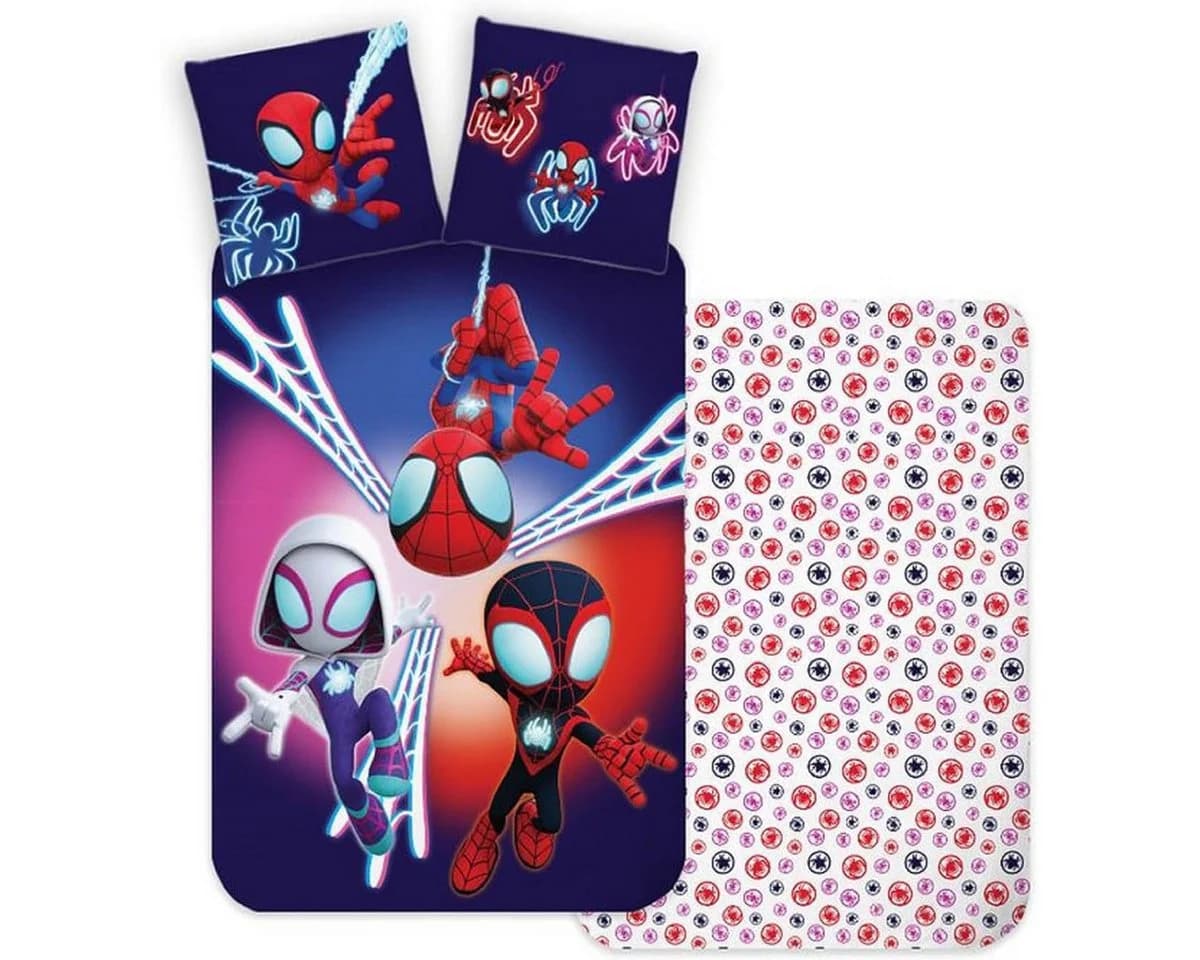 BrandMac Marvel Spidey Amazing Friends Kinderbettwäsche 100x135cm 2er-Set - Bild 3