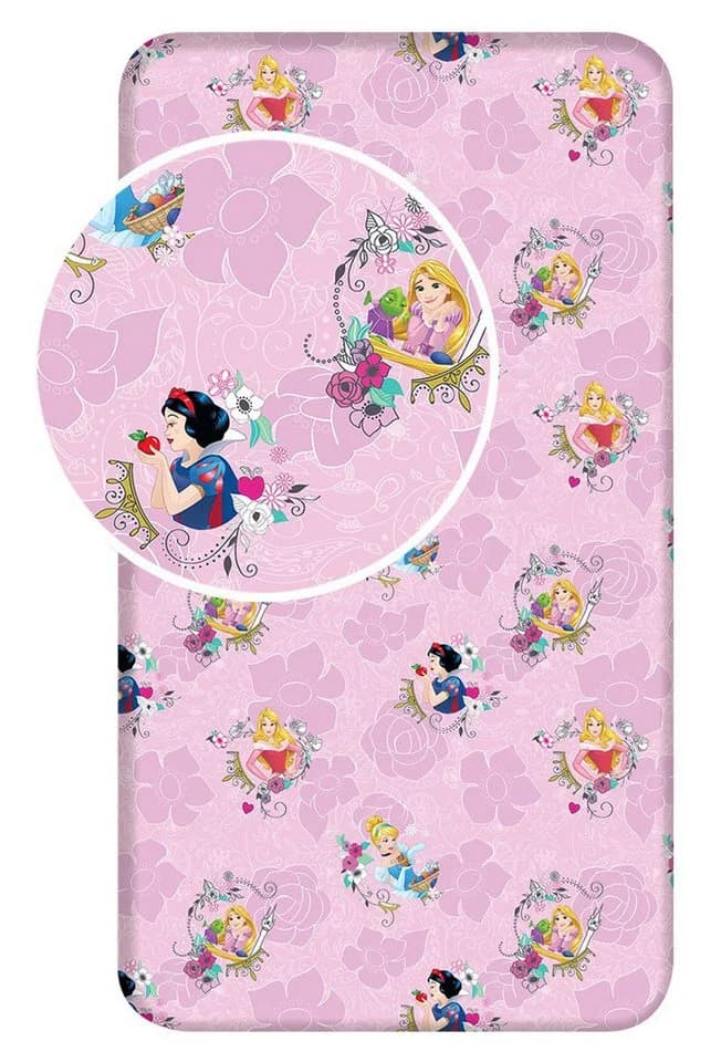 Disney Spannbettlaken 2er-Set Minnie Maus & Prinzessinnen 90x200cm - Bild 3