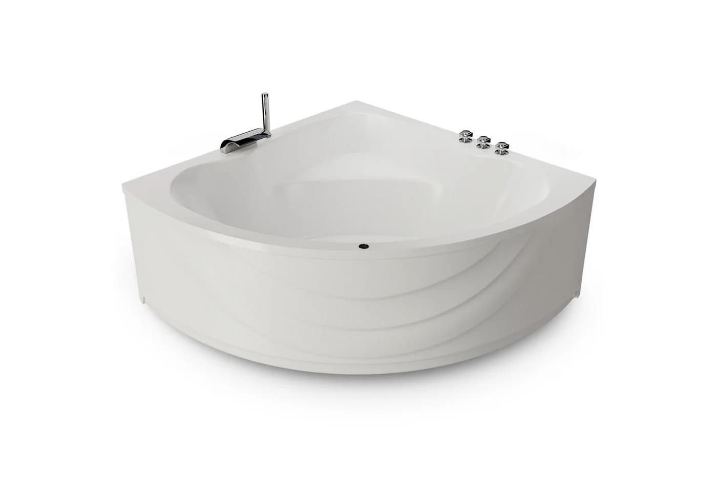 AQUADE Eckbadewanne Kassel Acryl weiß inkl. Garnitur - Bild 2