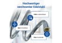 VIOKS Brauseschlauch Flexibel Duschschlauch Verchromter Edelstahl Silber Bild 4