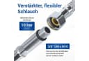 VIOKS Flexschlauch Panzerschlauch 3/8 Zoll ÜM x M10 silbern Bild 1