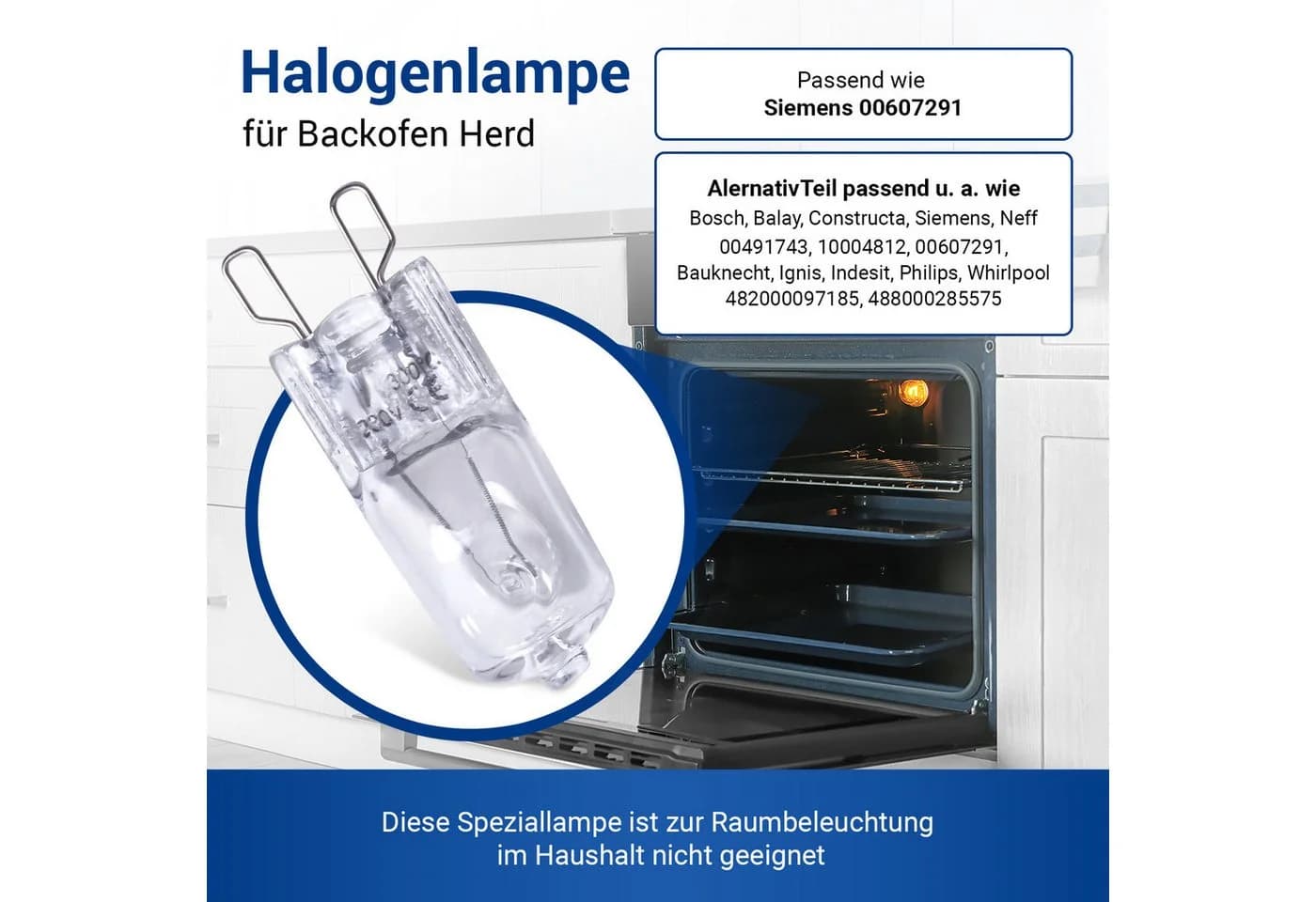 VIOKS Spezialleuchtmittel G9 25W Ersatz für Siemens, Miele, Küppersbusch - Bild 3