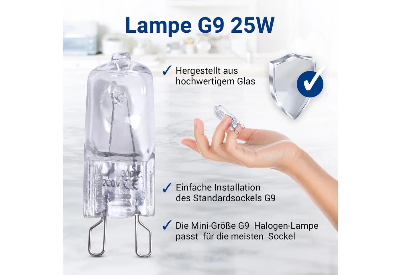 VIOKS Spezialleuchtmittel G9 25W Ersatz für Siemens, Miele, Küppersbusch - Bild 4