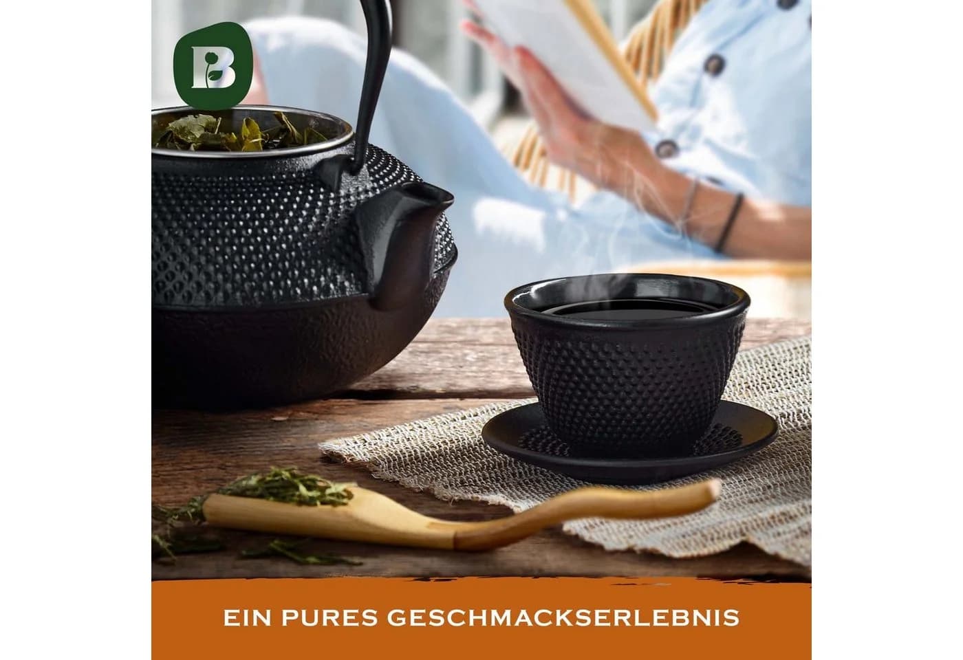 Bonvivre Gusseisen Teeservice 2er Set mit Untersetzer - Bild 4
