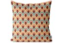 VOID Kissenbezug Retro Grafik Muster Orange Beige Polyester Bild 2